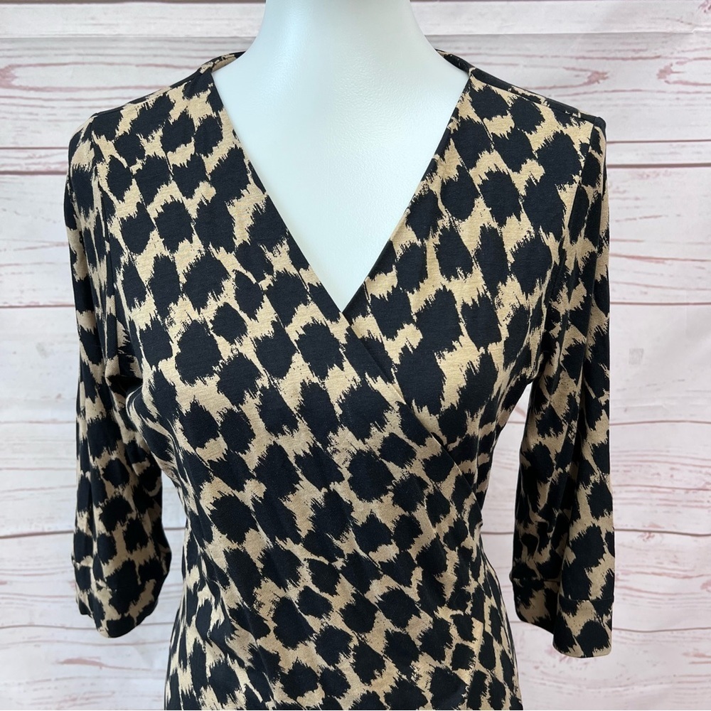 Diane Von Furstenburg Julian Two Henlow Birch Print Wrap Dress - Picture 4 of 14